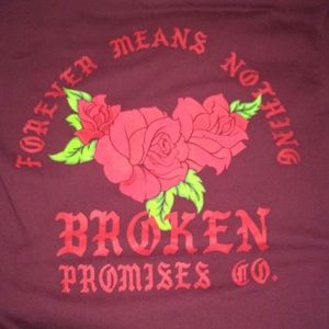 Broken Promises Long maroon long sleeve